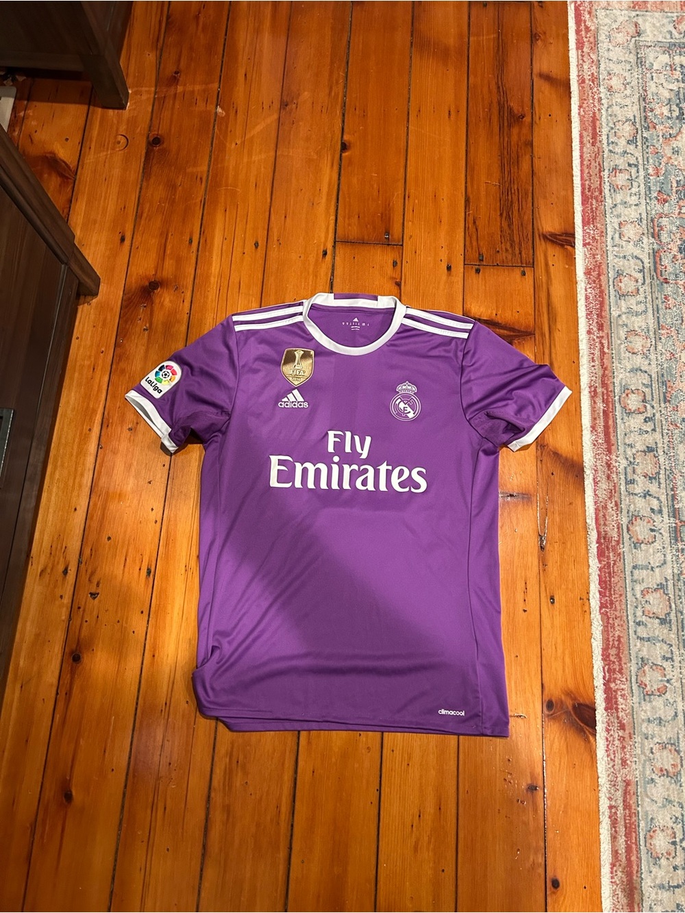 adidas Purple Real Madrid Fly Emirates Soccer Jersey - Gareth Bale